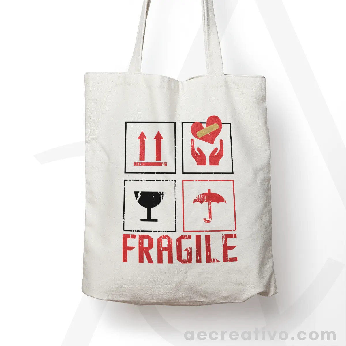 Bolso de tela con Fragile
