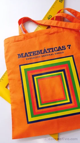 matematicas egb Tote bag EGB Matemáticas en naranja