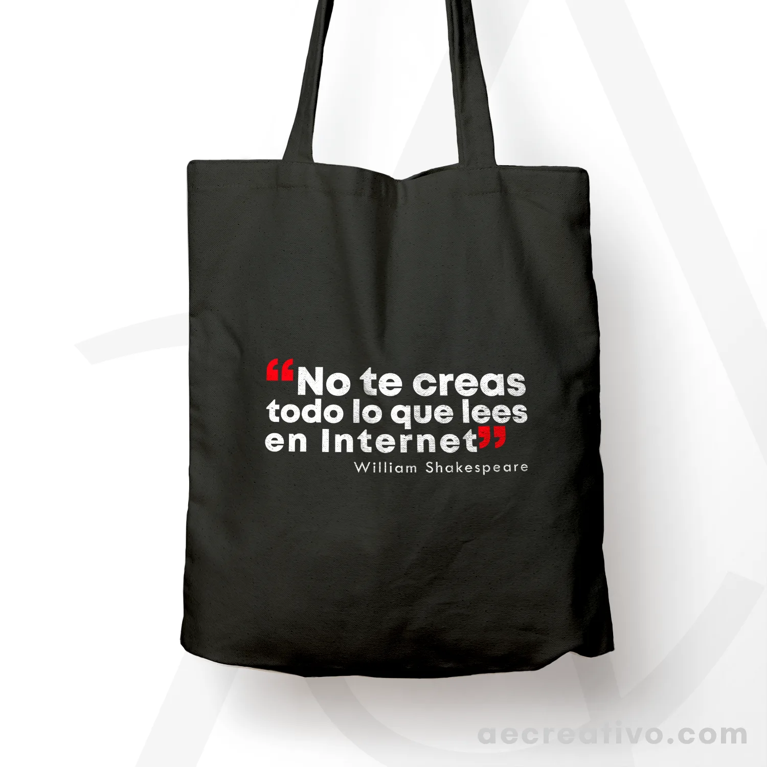 No te creas todo Internet bolso de tela