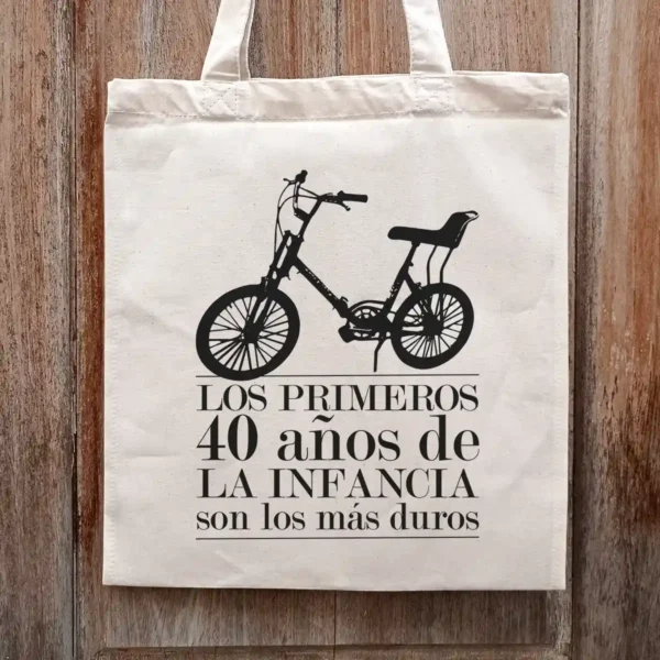 Los primeros 40 años de vida bolso de tela
