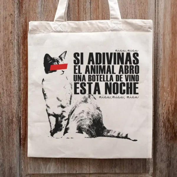 Si adivinas el animal tote bag