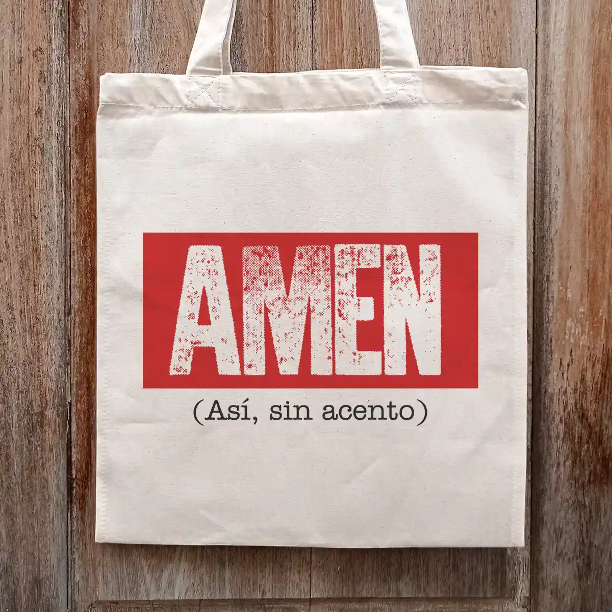 Amen sin acento bolso de tela