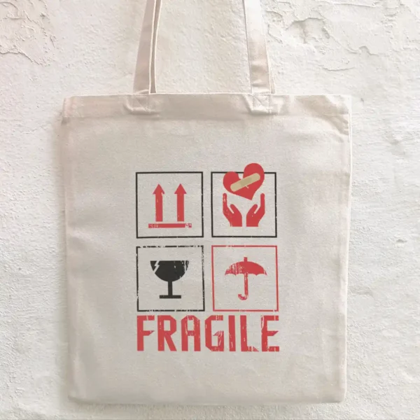 Bolso de tela Fragile (Frágil)