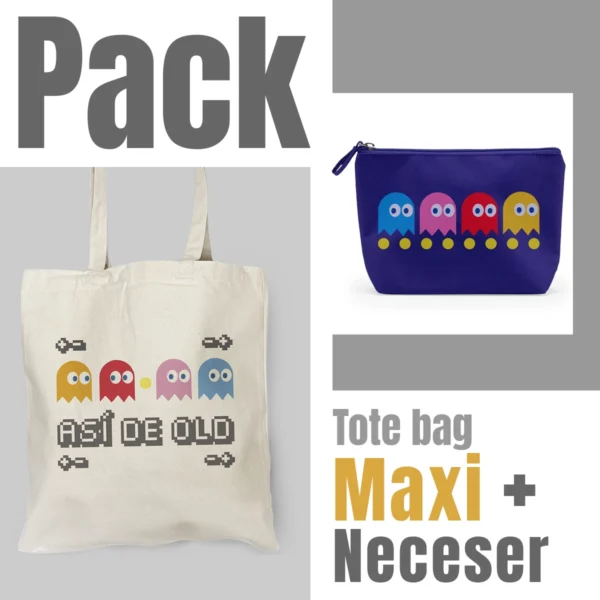 Pack de Tote bag y neceser de Así de old - Comecocos